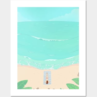 sun bathing Posters and Art